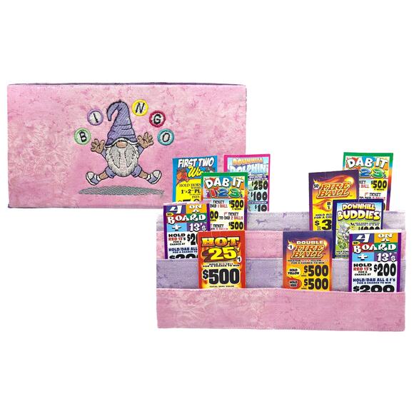 Hands Free Gnome Playing Card Holder Bingo holds 16 tab dab made by me USA - Picture 1 of 7